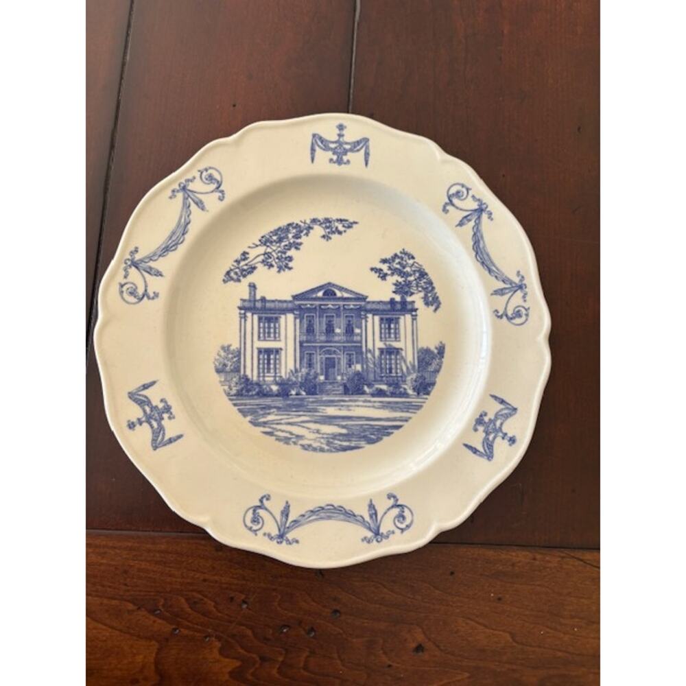 Wedgewood 10" Historical Plate Home of States Morris Dyckman‎ Creamware